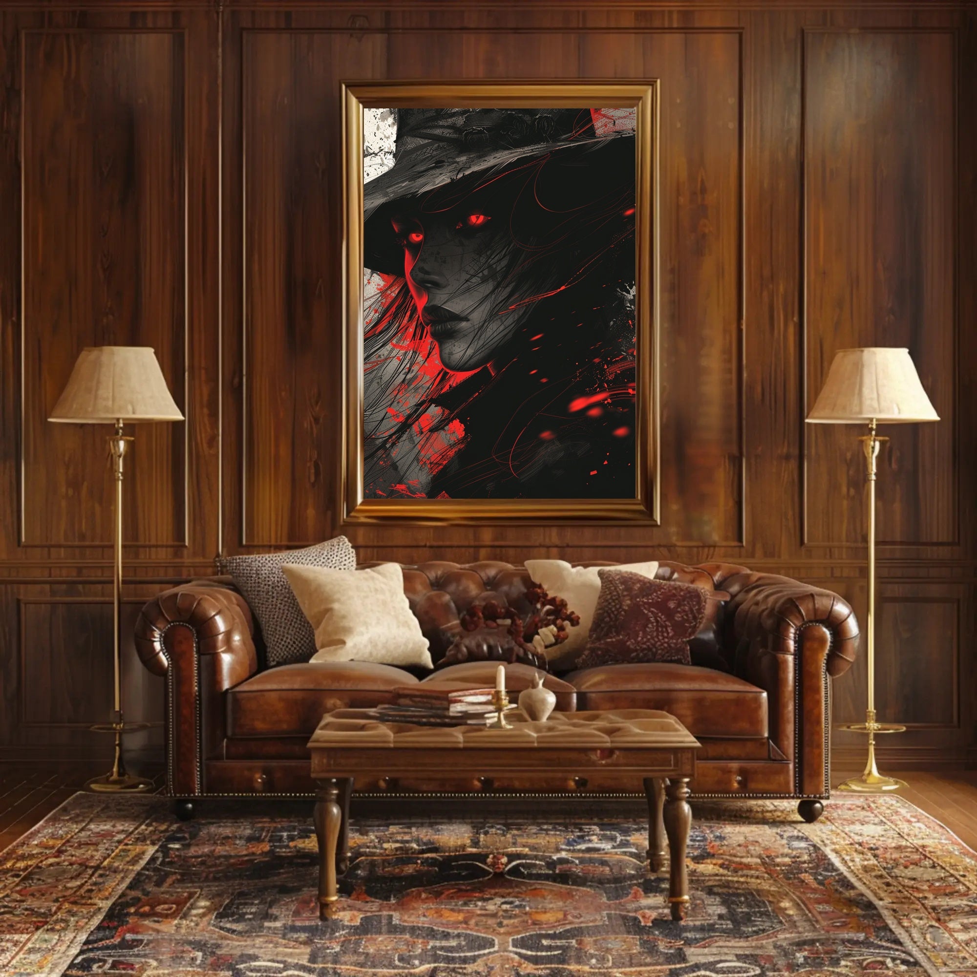 Mystical Winter Fox on Serene Mountain Cliff PosterGoat