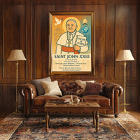 Saint John XXIII Vintage Religious Art Poster