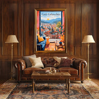 Cali, Colombia: Sunset Serenity Through an Open Window Poster