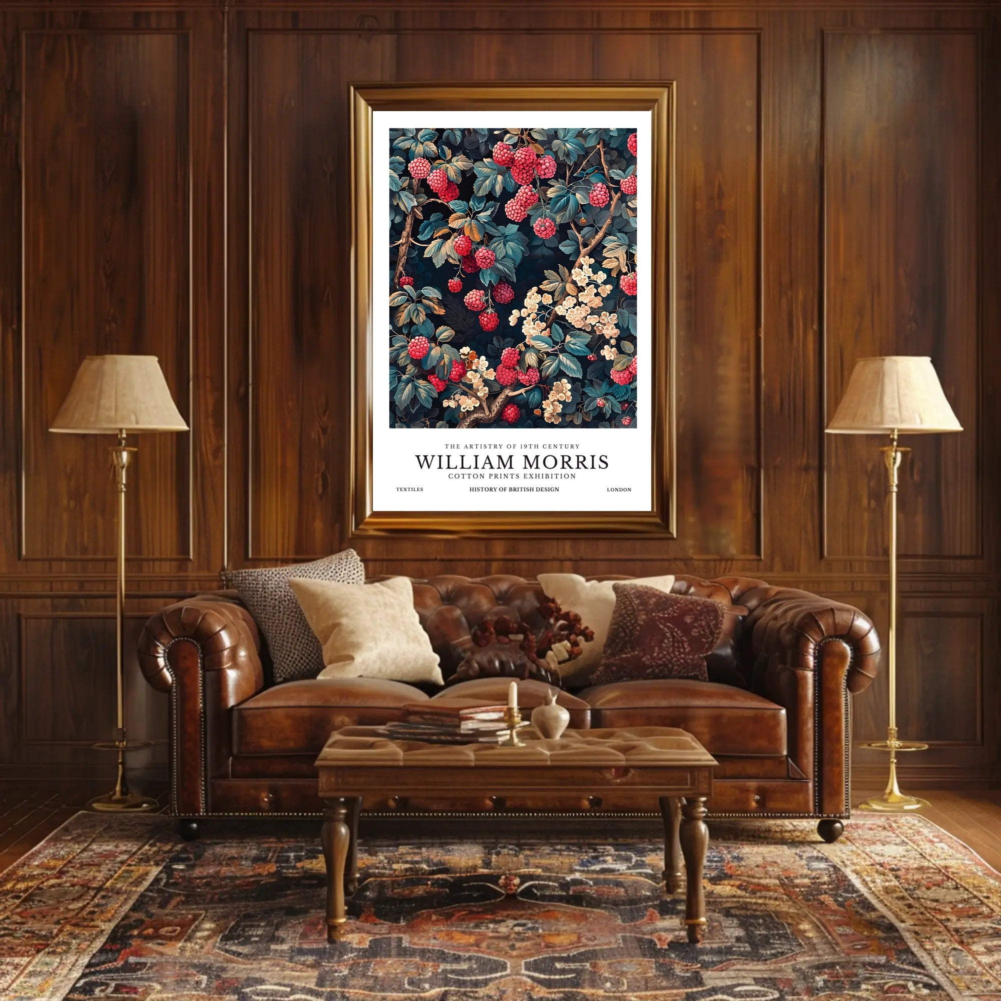 William Morris Cotton Prints Exhibition Poster