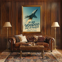 McDonnell F-101 Voodoo Jet Mid-Century Military Poster
