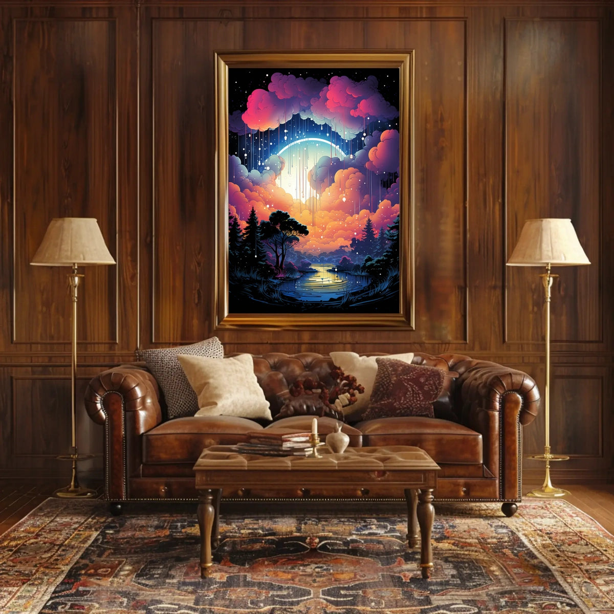 Fantastical Landscape Art Print for Abstract, Artistic, or Pop Culture Poster
