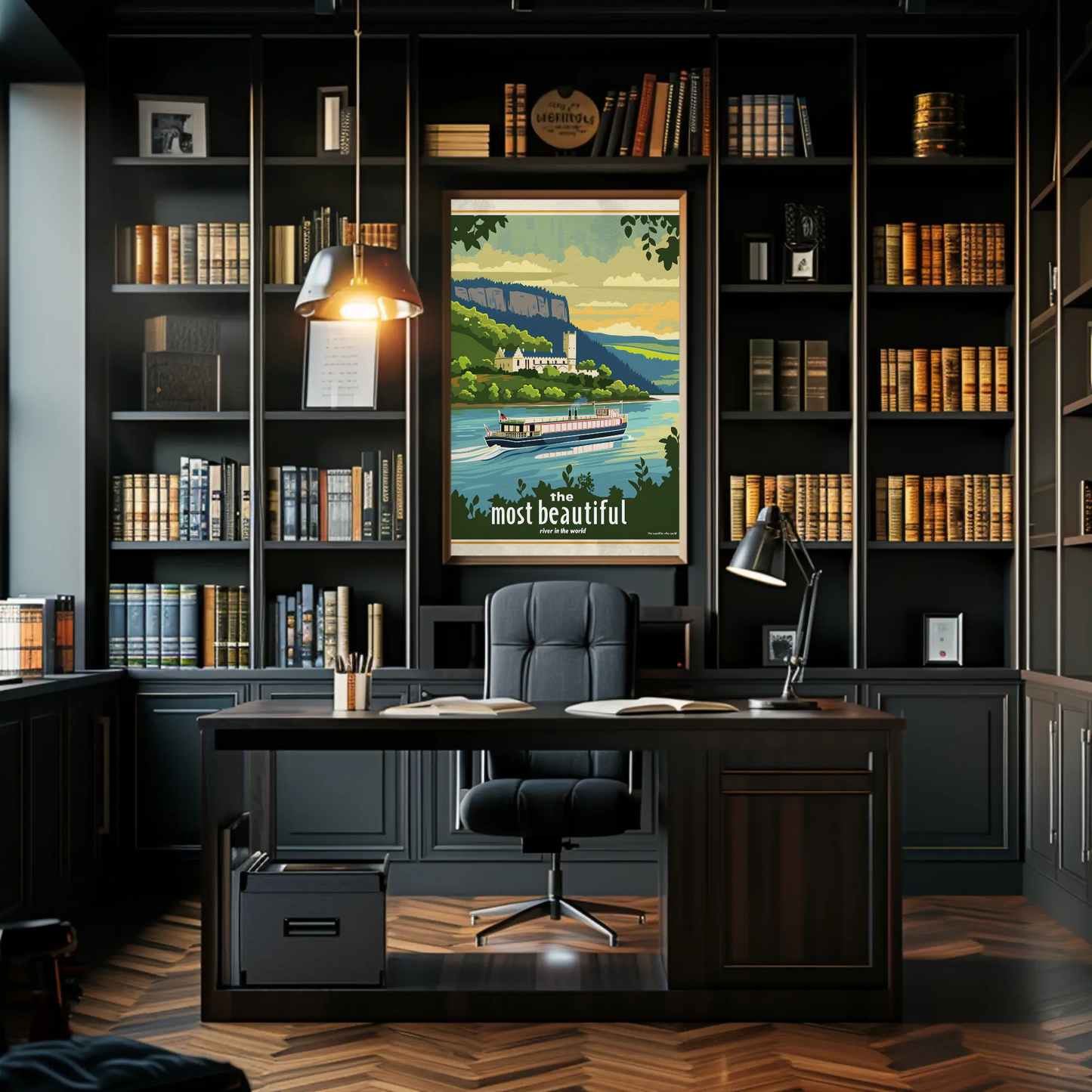 River Castle Cruise Scenic Journey Travel Poster