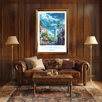 Casablanca Cityscape Poster