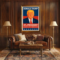 Trump 47th President Patriotic Vintage Poster