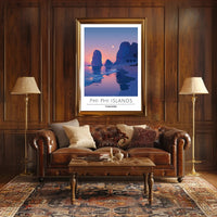 Phi Phi Islands Tranquil Landscape Travel Poster