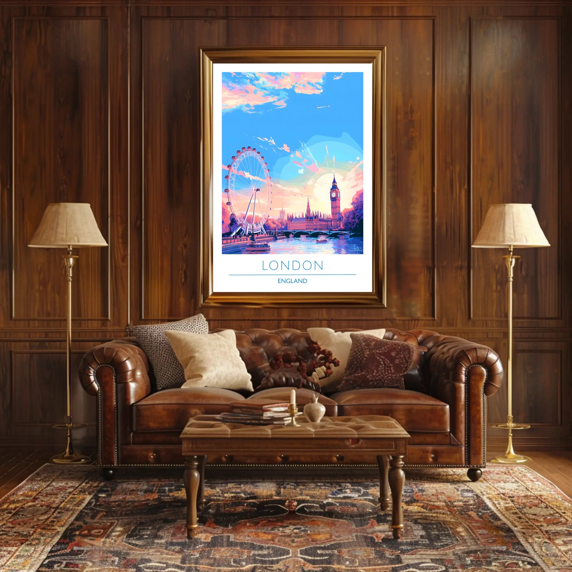 London Skyline at Sunset Poster