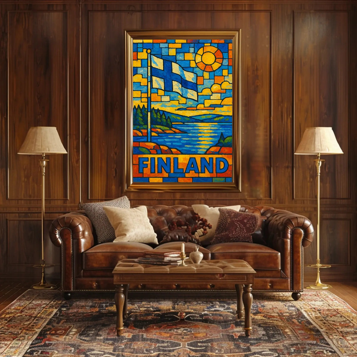 Finland In Vibrant Colors Poster