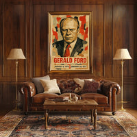Gerald Ford 38th President of the United States Layered paper Collage Poster