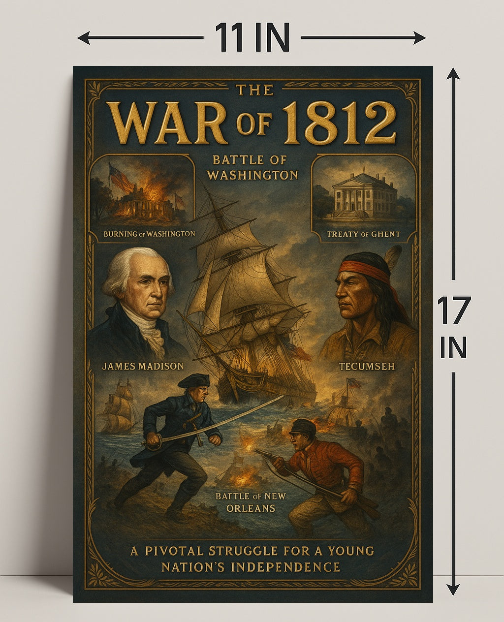 James Madison War of 1812 Poster PosterGoat