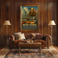 New York Heritage Poster Vintage Wall Art