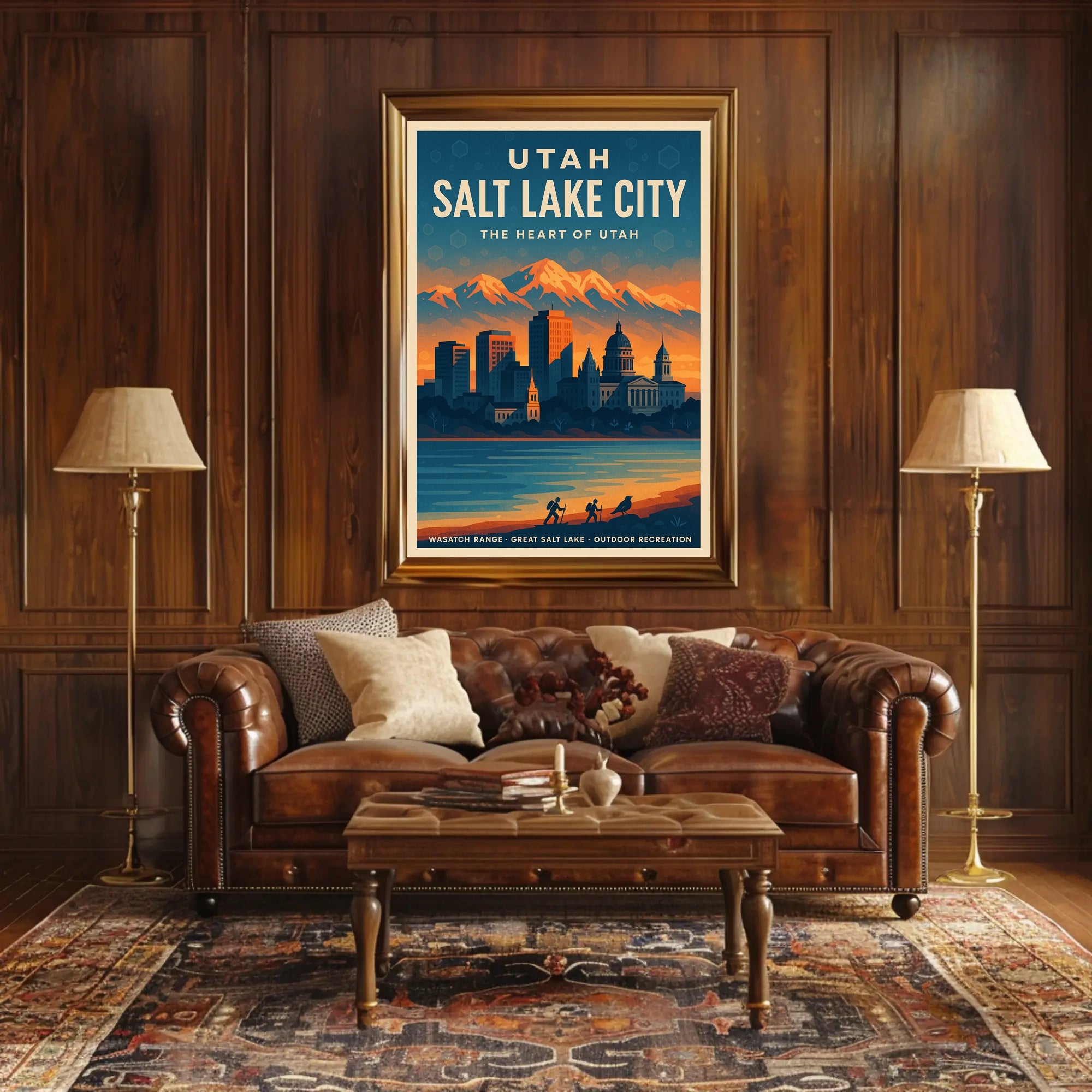 Salt Lake City Scenic Travel Poster PosterGoat