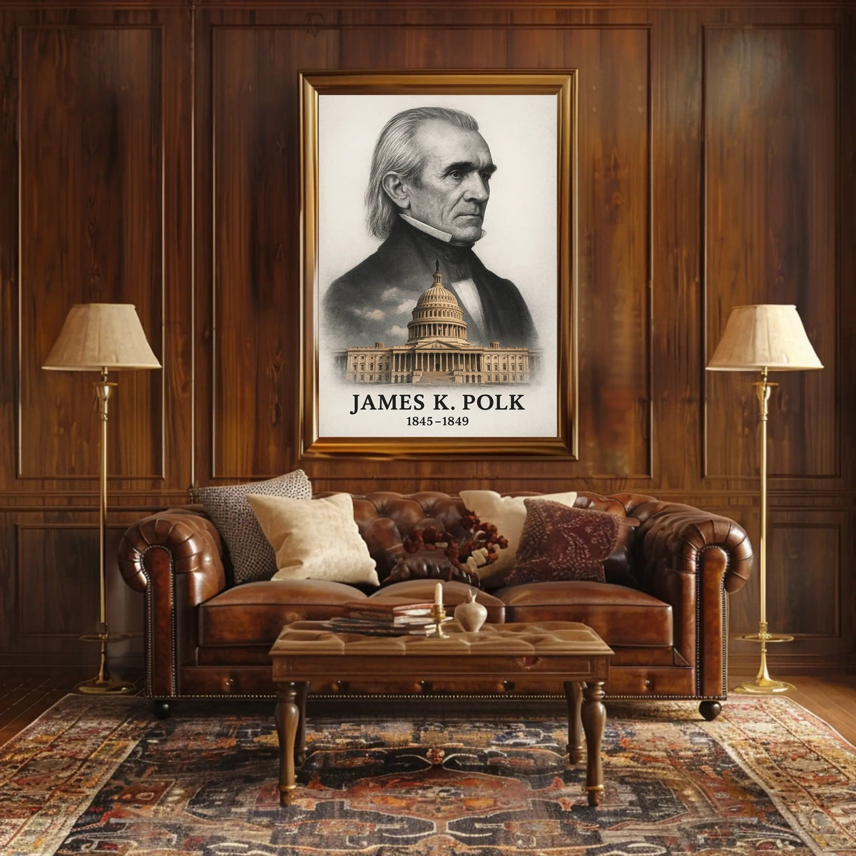 James K. Polk 11th President of the United States Reflections Poster
