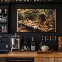 Mediterranean Feast: Rustic Celebration Art Poster