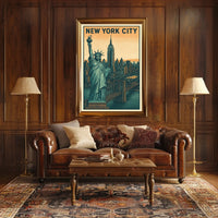 Iconic New York City Vintage Poster For Urban Decor Lovers