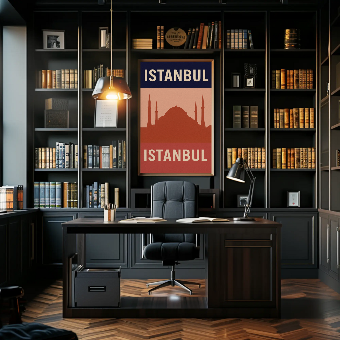 Istanbul Turkey Mosque Silhouette Minimal Poster