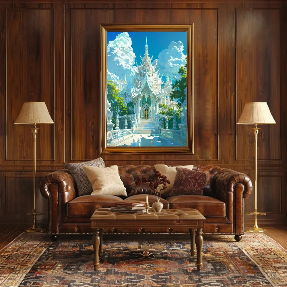 Majestic Thai Temple Fantasy Art Poster Print