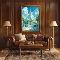 Majestic Thai Temple Fantasy Art Poster Print