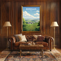 Scenic Bordeaux Vineyards Poster