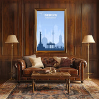 Berlin Skyline Art: Calm Travel Poster