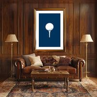 Golf Ball on Tee Minimalist Sports Poster