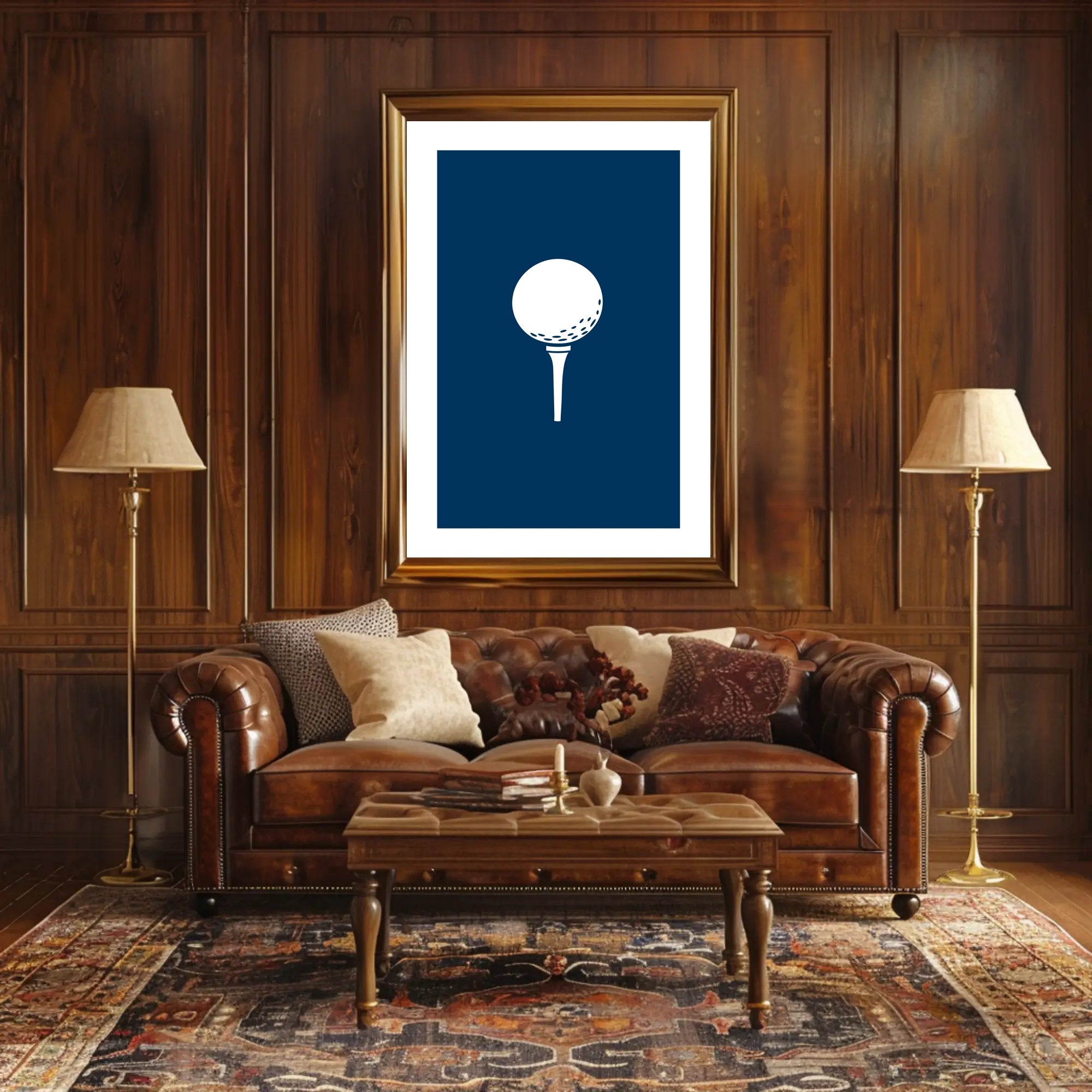 Golf Ball on Tee Minimalist Sports Poster