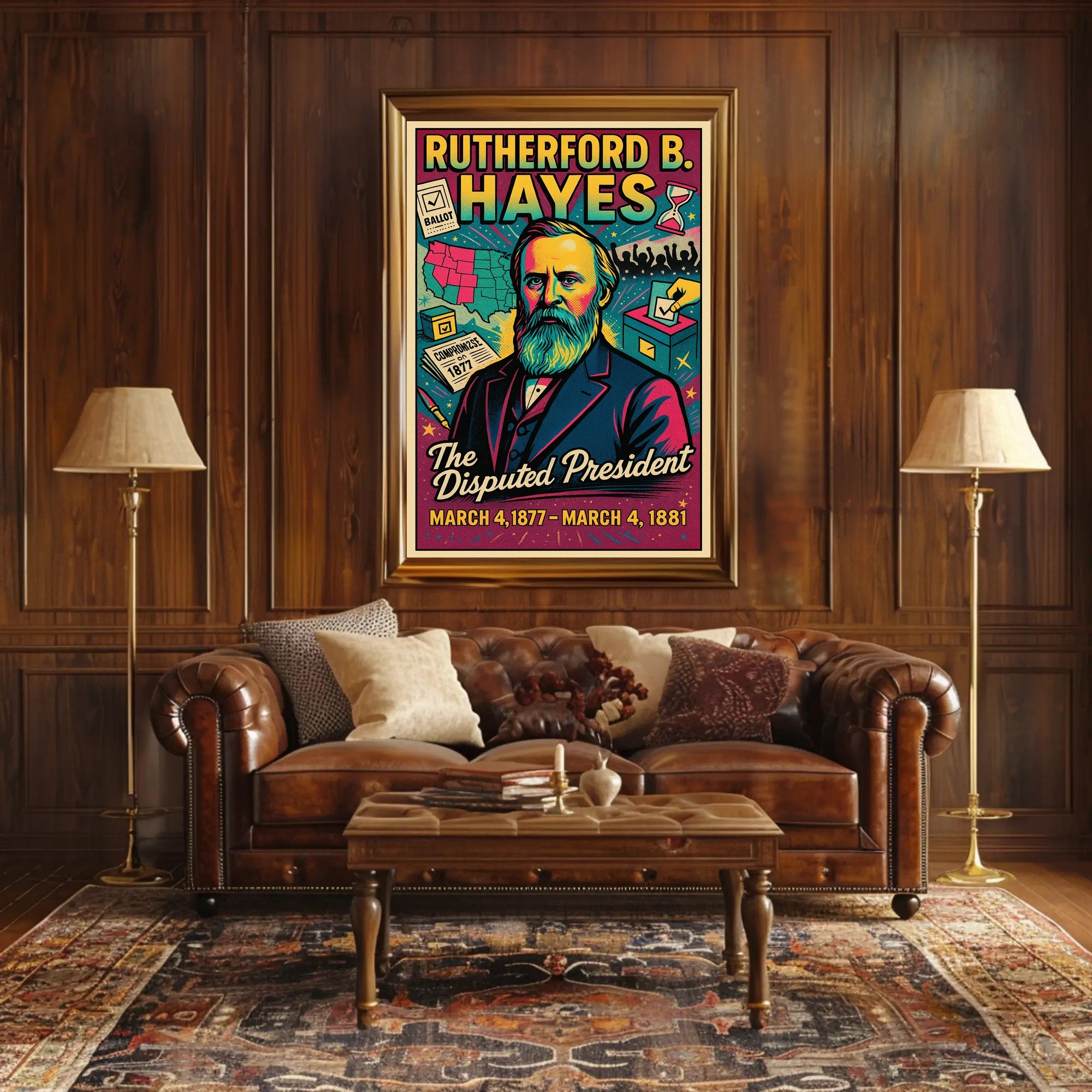 Rutherford B. Hayes The Disputed President Poster PosterGoat