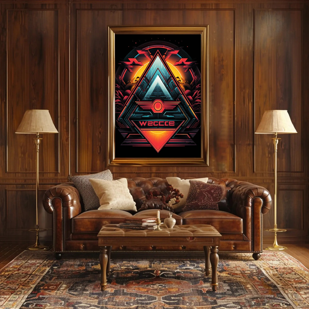 Geometric Sunrise Poster