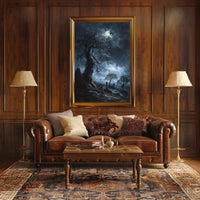 Eerie Graveyard Scene Gothic Art Poster PosterGoat