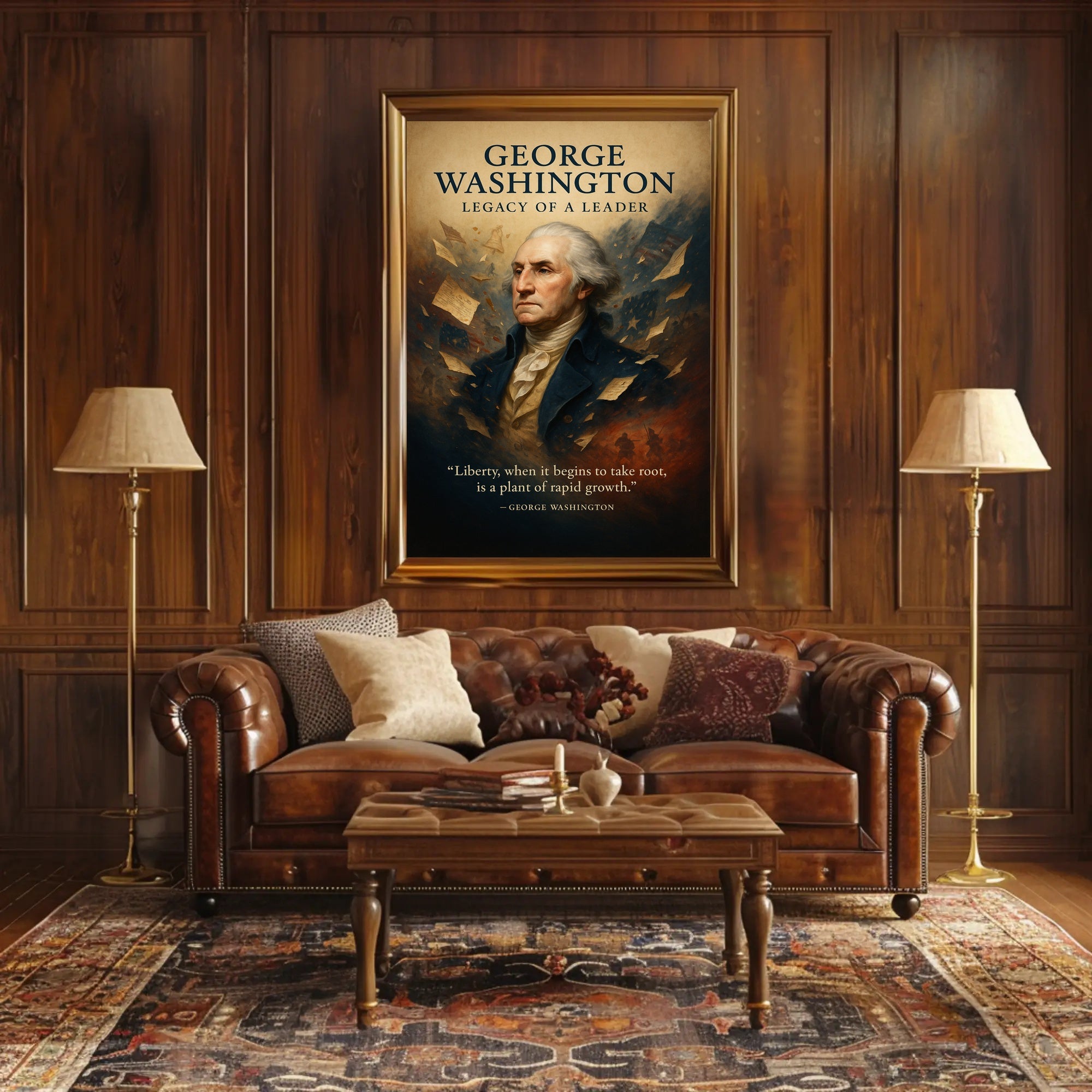George Washington Legacy of a Leader Poster PosterGoat