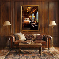 Luxurious Train Cabin Retreat Poster