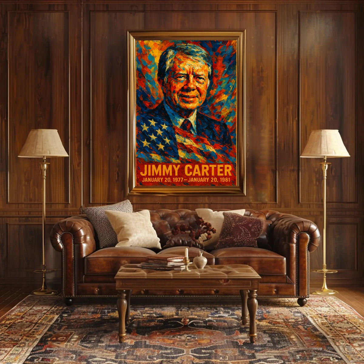 Jimmy Carter 39th President of the United States Glitch Hop Art Poster