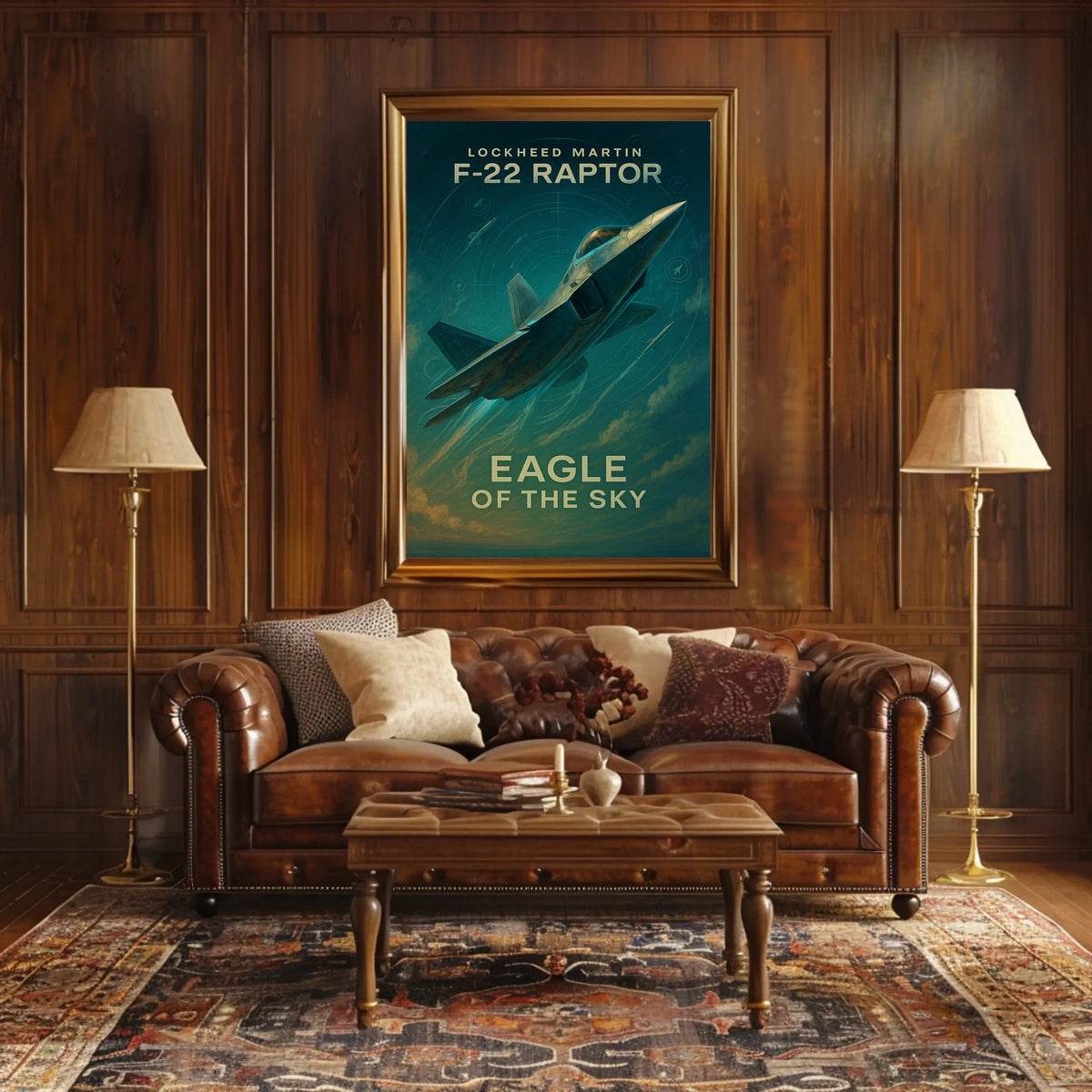 Eagle of the Sky F22 Raptor Poster for Aviation Enthusiasts