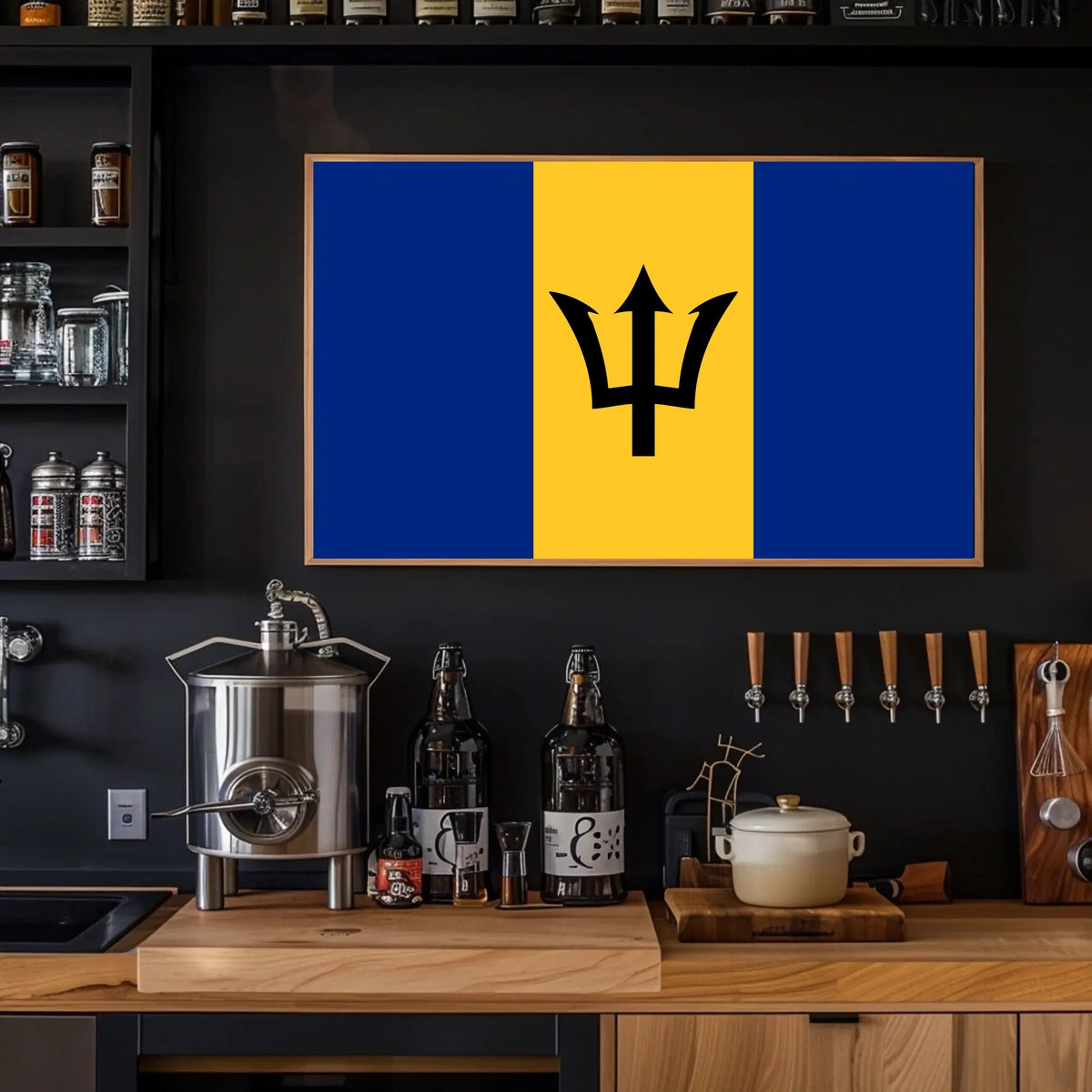 Barbados Flag Poster