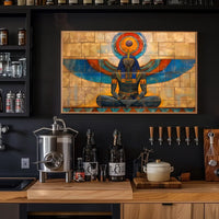 Ancient Egyptian Deity with Symbolic Wings Poster