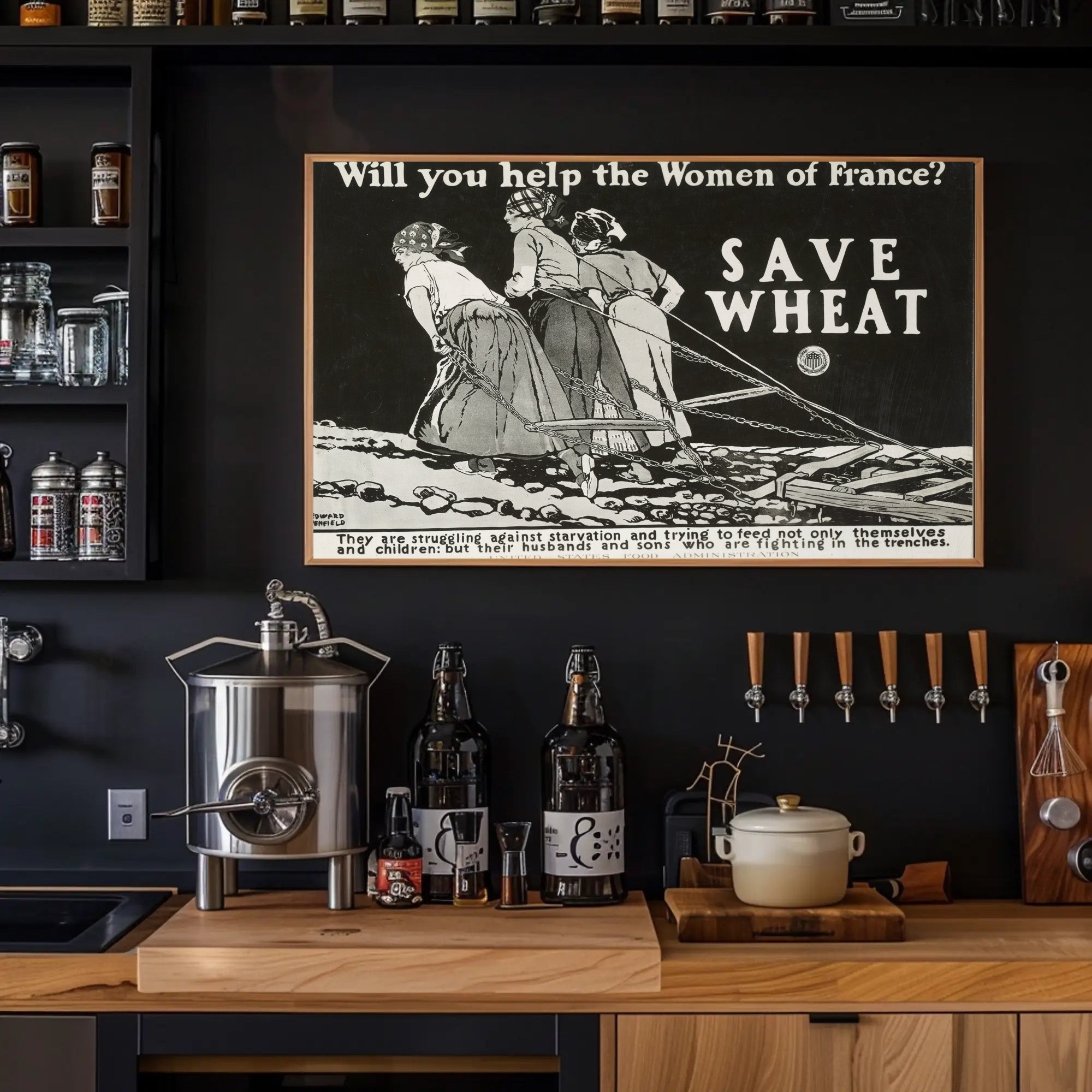 Women of France Vintage Patriotic Propaganda Poster PosterGoat