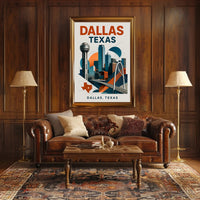 Dallas, Texas A Modern Skyline Poster