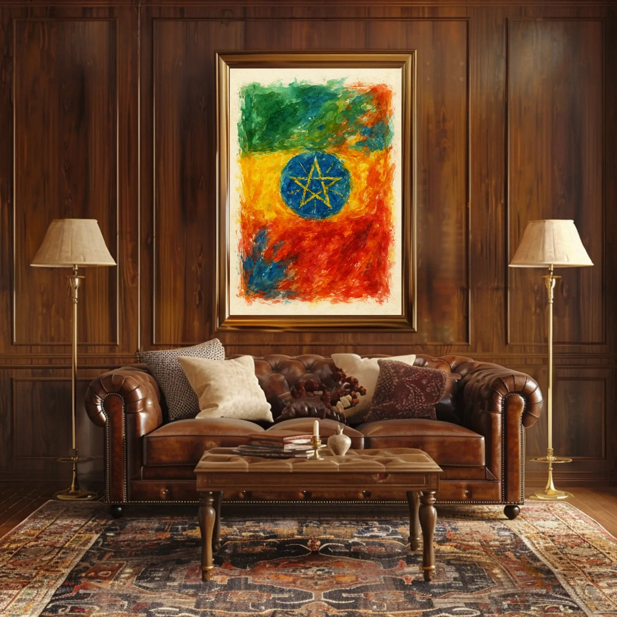 Ethiopian Flag Art Poster