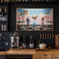 Futuristic Landscape Art Print: Surreal Sci-Fi Poster