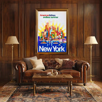 Endless Summer New York City Poster Vintage Wall Art