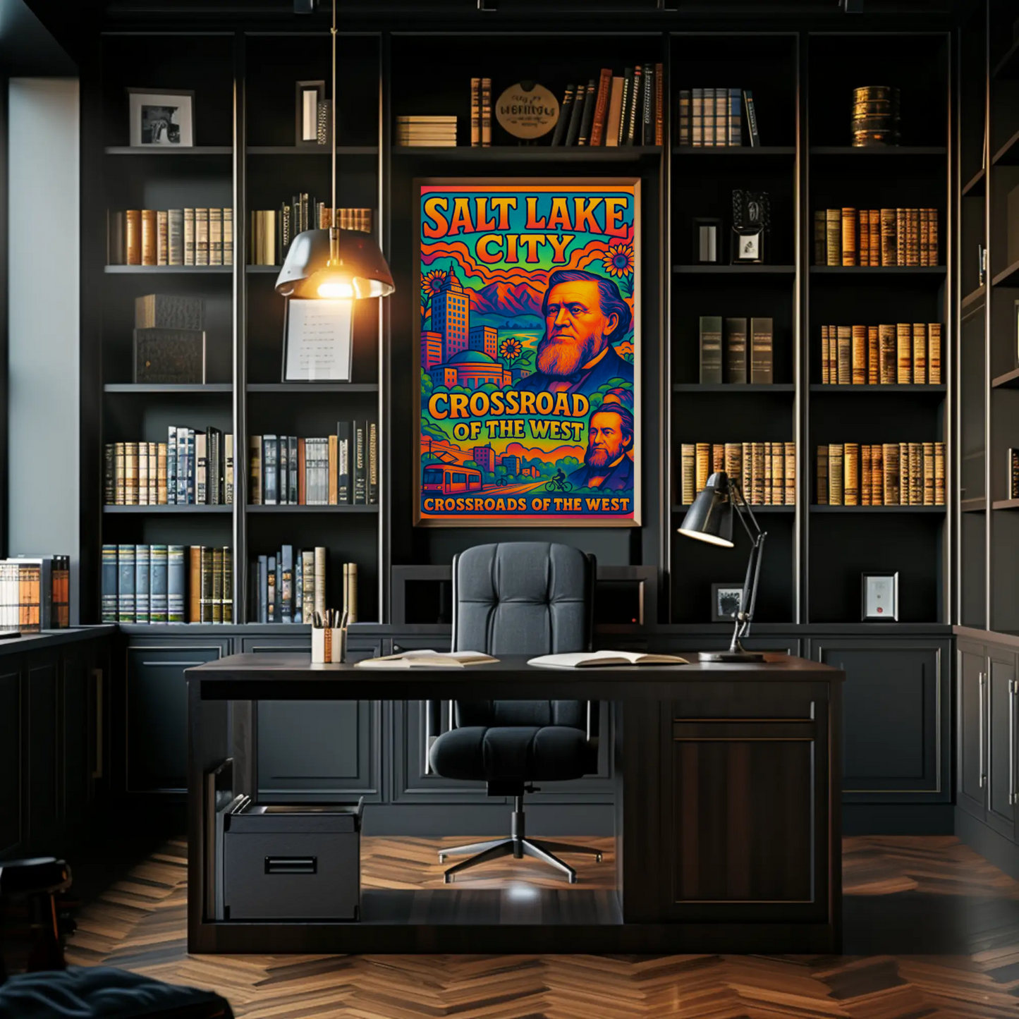Discover Vibrant Salt Lake City: Retro Travel Poster