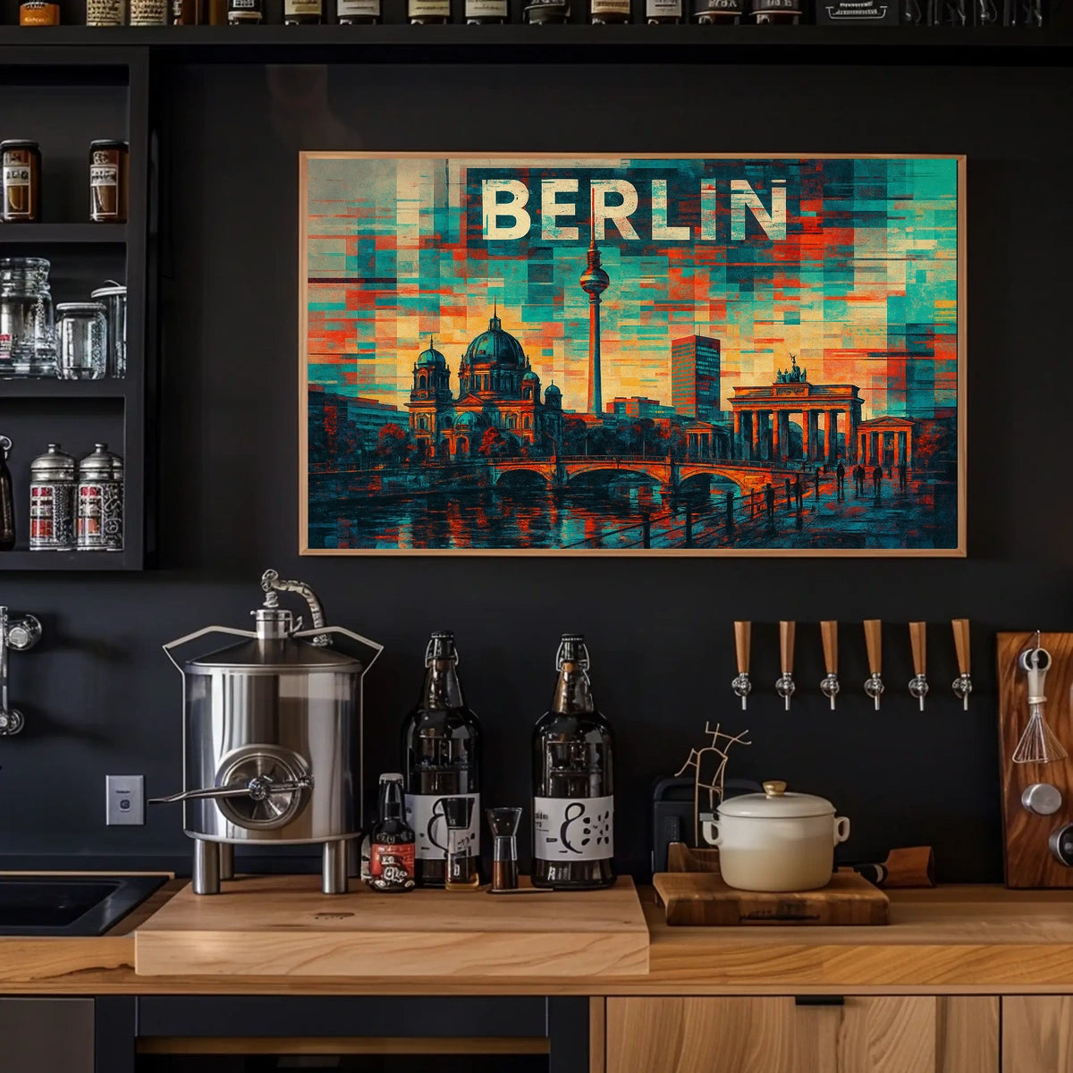 Berlin Skyline Art Poster