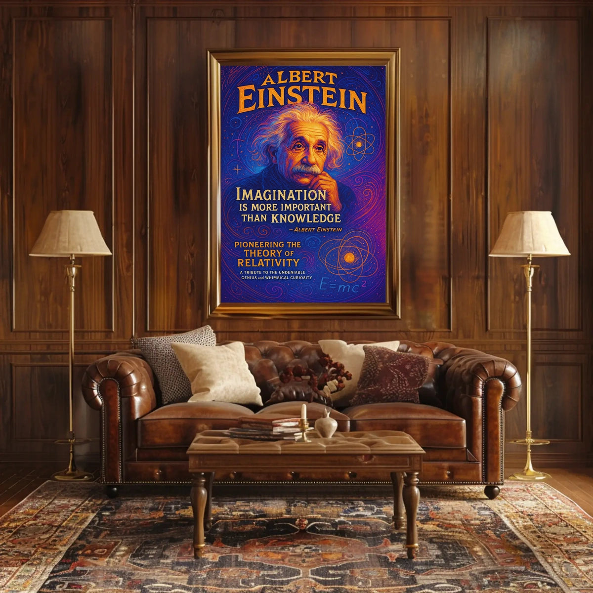 Albert Einstein Imagination and Relativity Poster