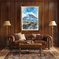 Mount Etna Illustration Poster PosterGoat