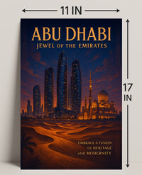 Abu Dhabi Jewel of the Emirates Travel Poster