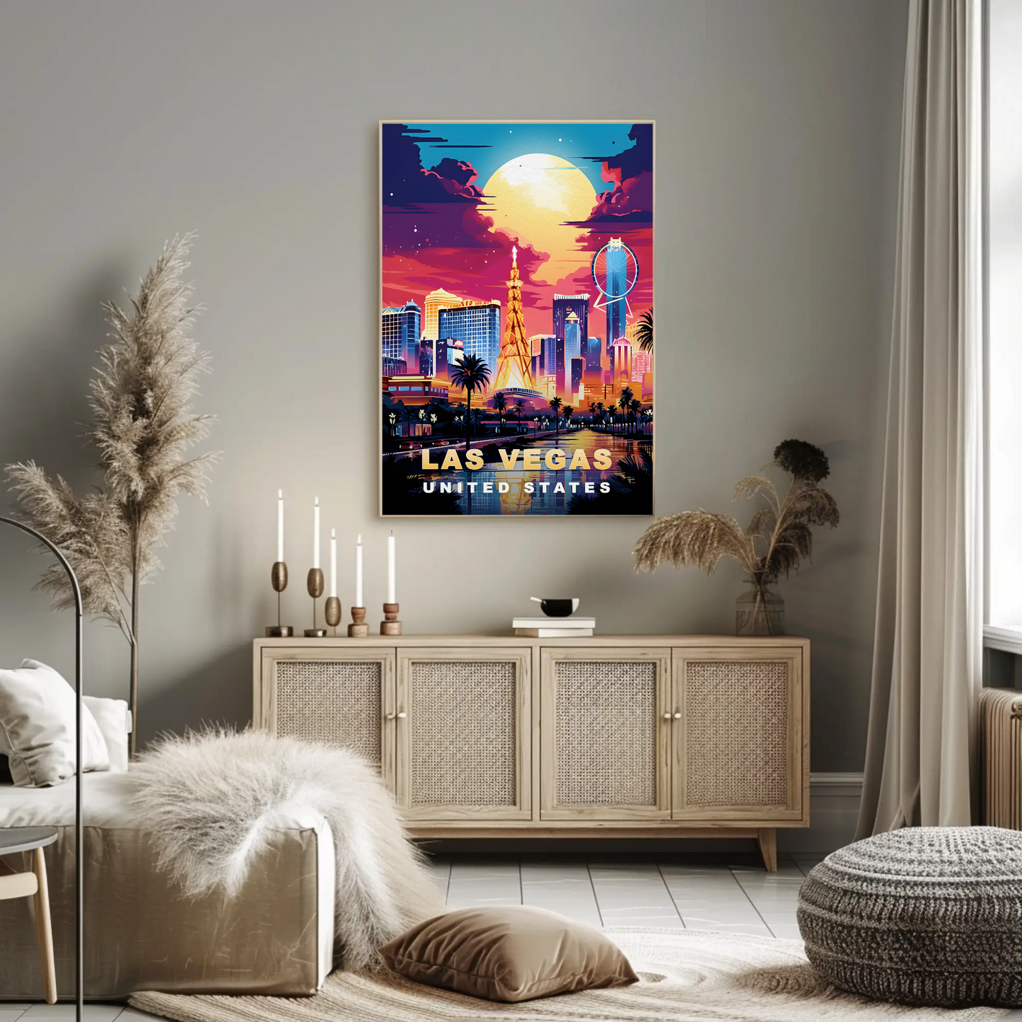 Las Vegas Vintage Travel Poster
