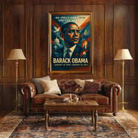 Obama Era Presidential Portrait Art Poster