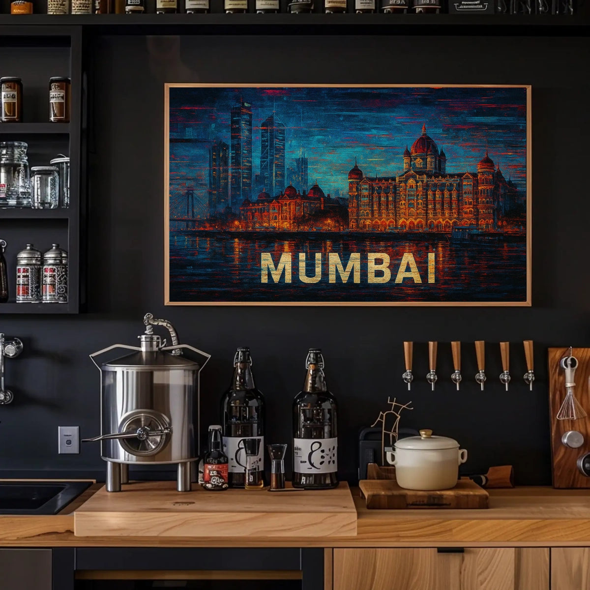Mumbai Skyline Art Poster