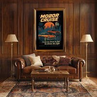 The Motor Cruise Vintage Car Urban or Cityscape Poster