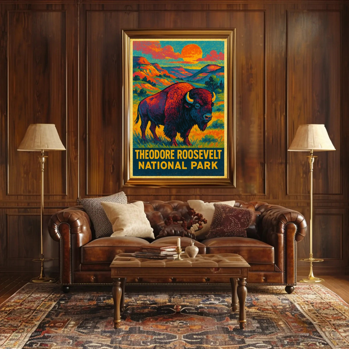 Roosevelt National Park Vintage Travel Collector Poster